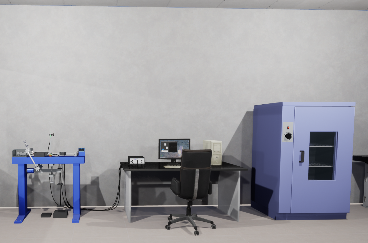 Simulated testing equipment in the laboratory